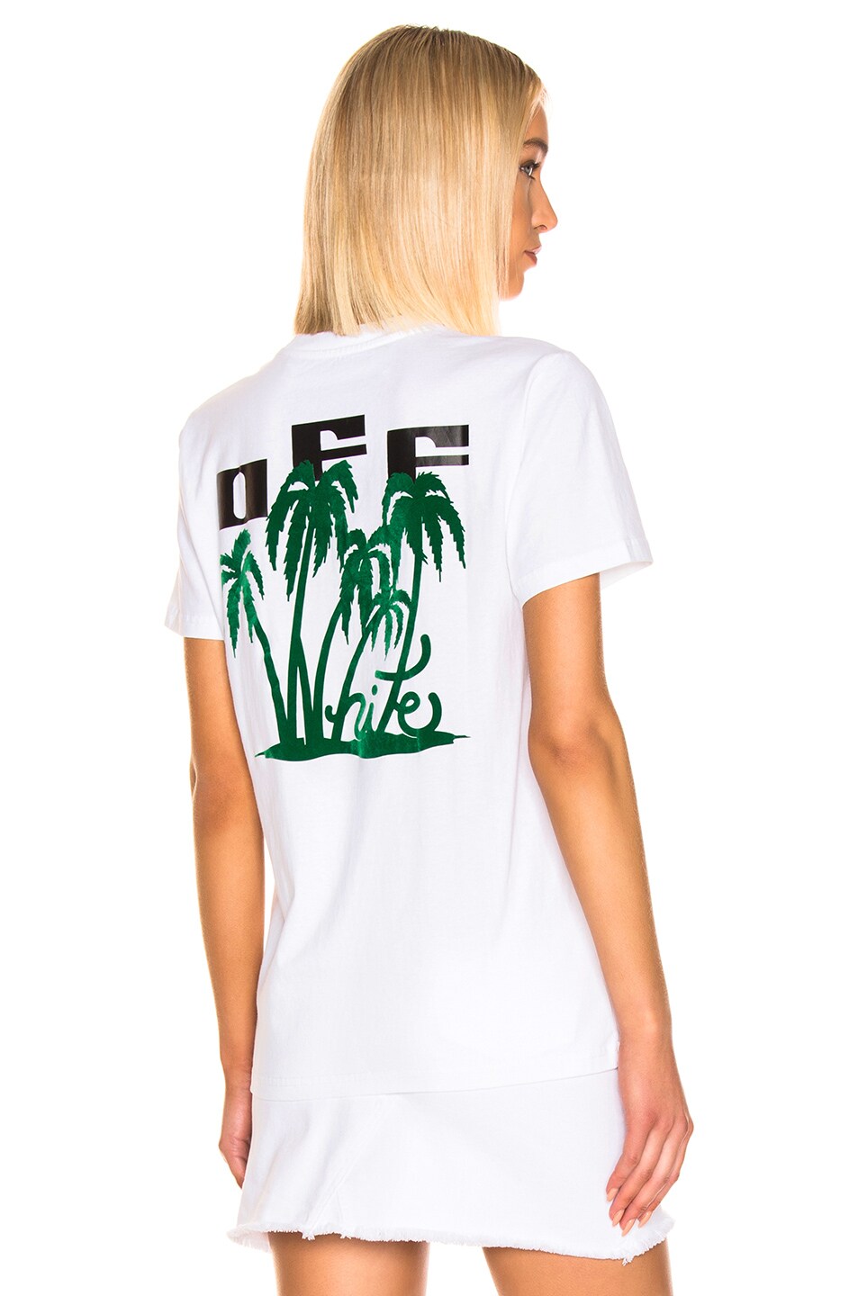 Image 1 of OFF-WHITE Island Tee in White & Green