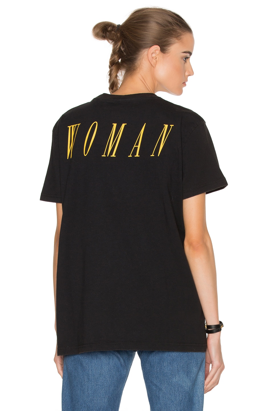 Image 1 of OFF-WHITE Feeling Real Tee in Black & Yellow