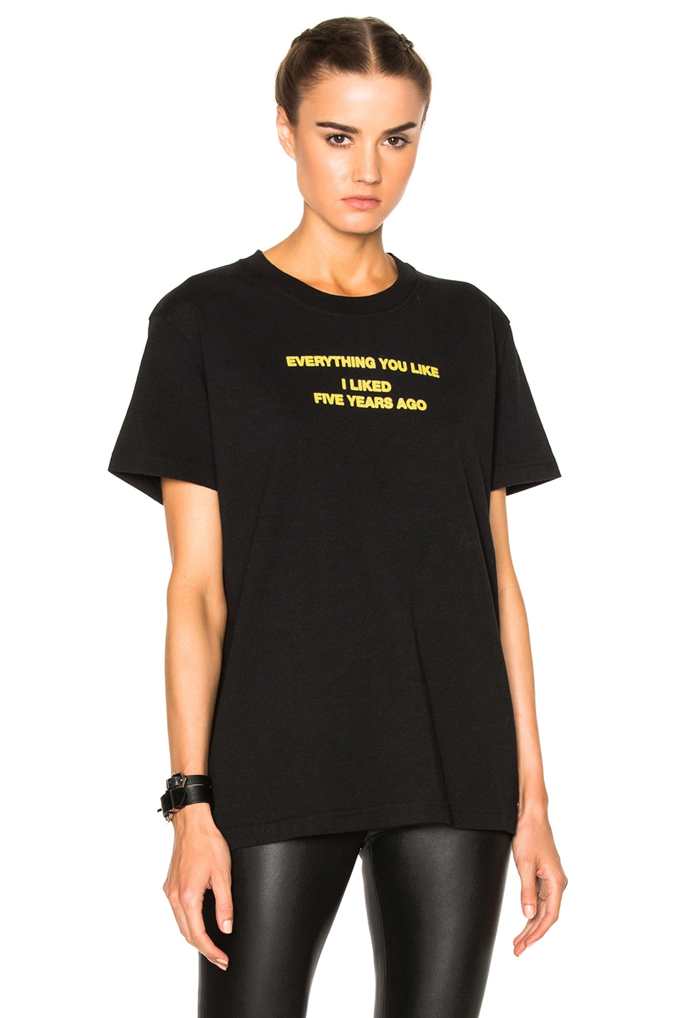 Image 1 of OFF-WHITE Everything You Like Tee in Black & Yellow