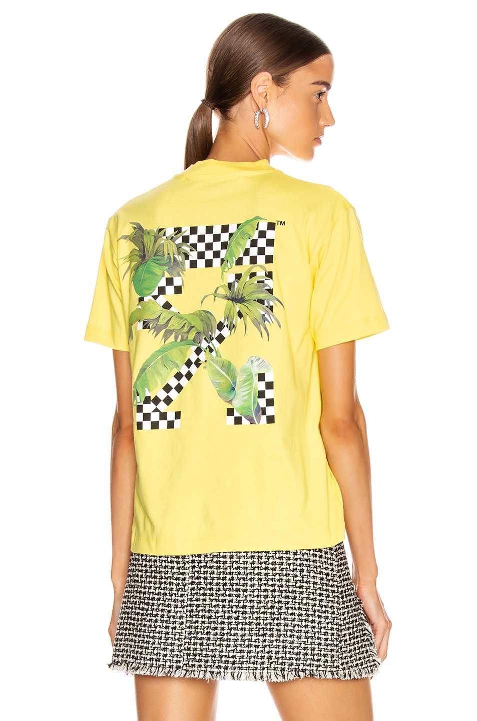 Image 1 of OFF-WHITE Racing Casual Tee in Yellow & Black