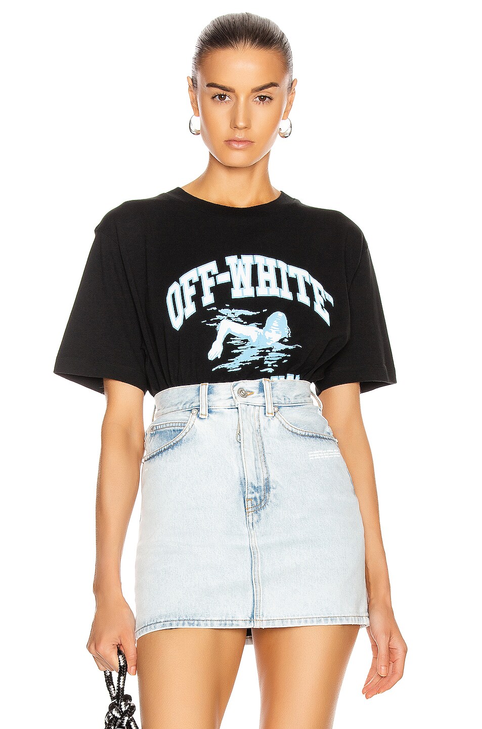 Image 1 of OFF-WHITE Swimming Over Tee in Black