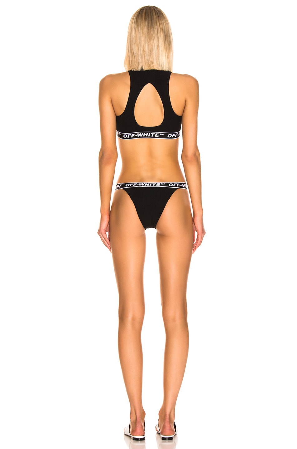 OFFWHITE Active Zip Bikini Set in Black FWRD