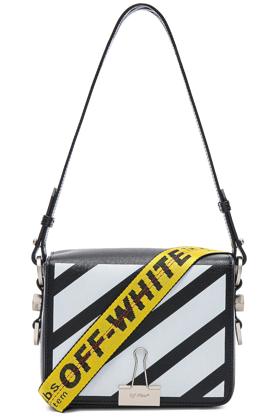 Image 1 of OFF-WHITE Diagonal Flap Bag in Black & White