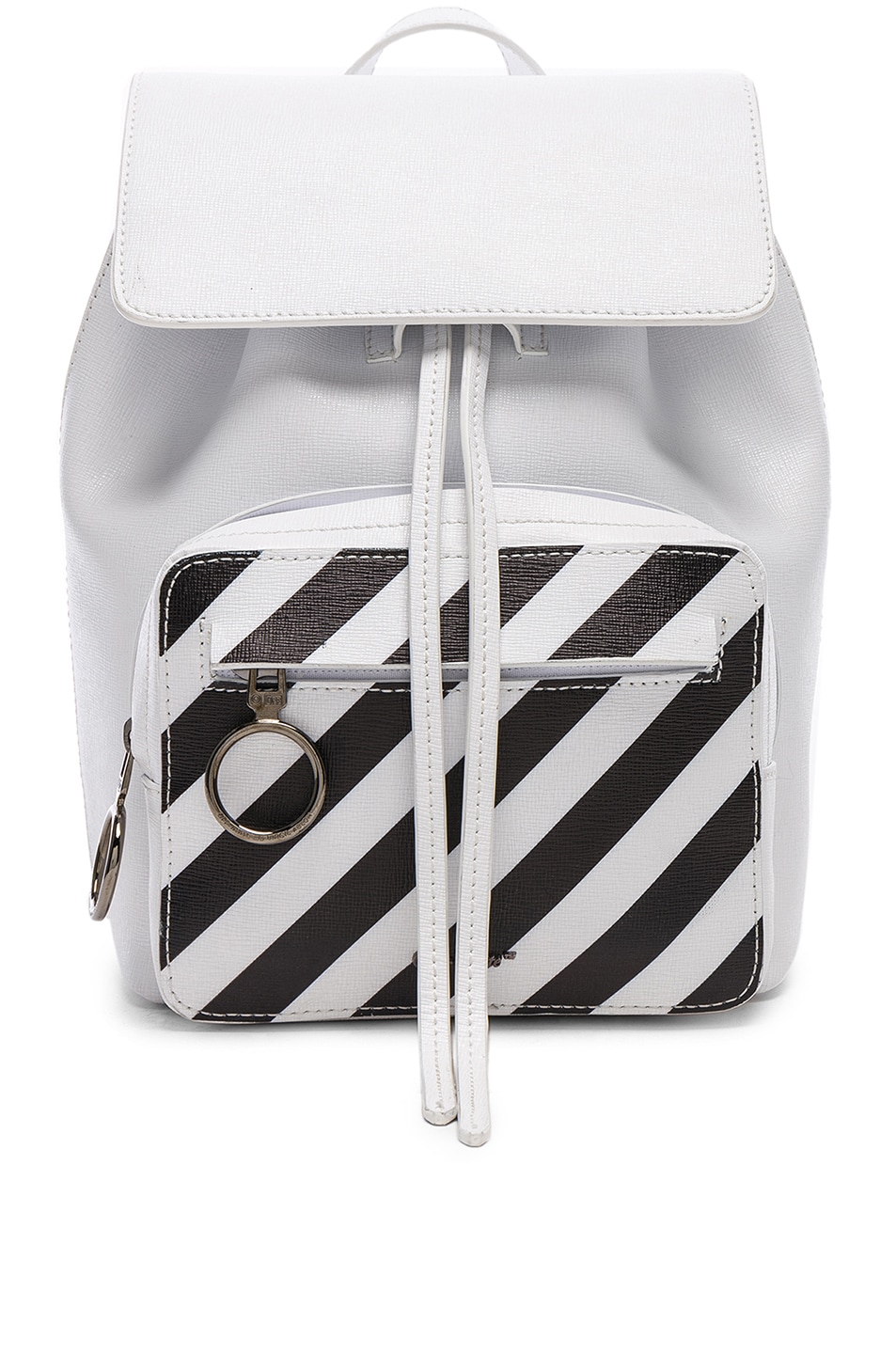 Image 1 of OFF-WHITE Mini Diagonal Backpack in White & Black