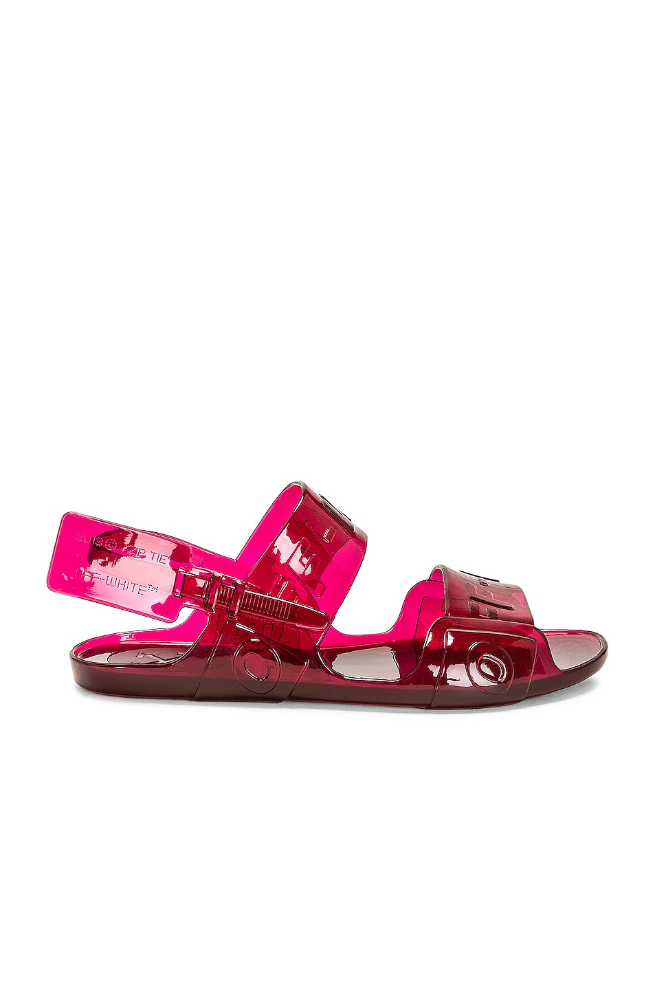 OFF-WHITE Jelly Sandal in Fuchsia | FWRD