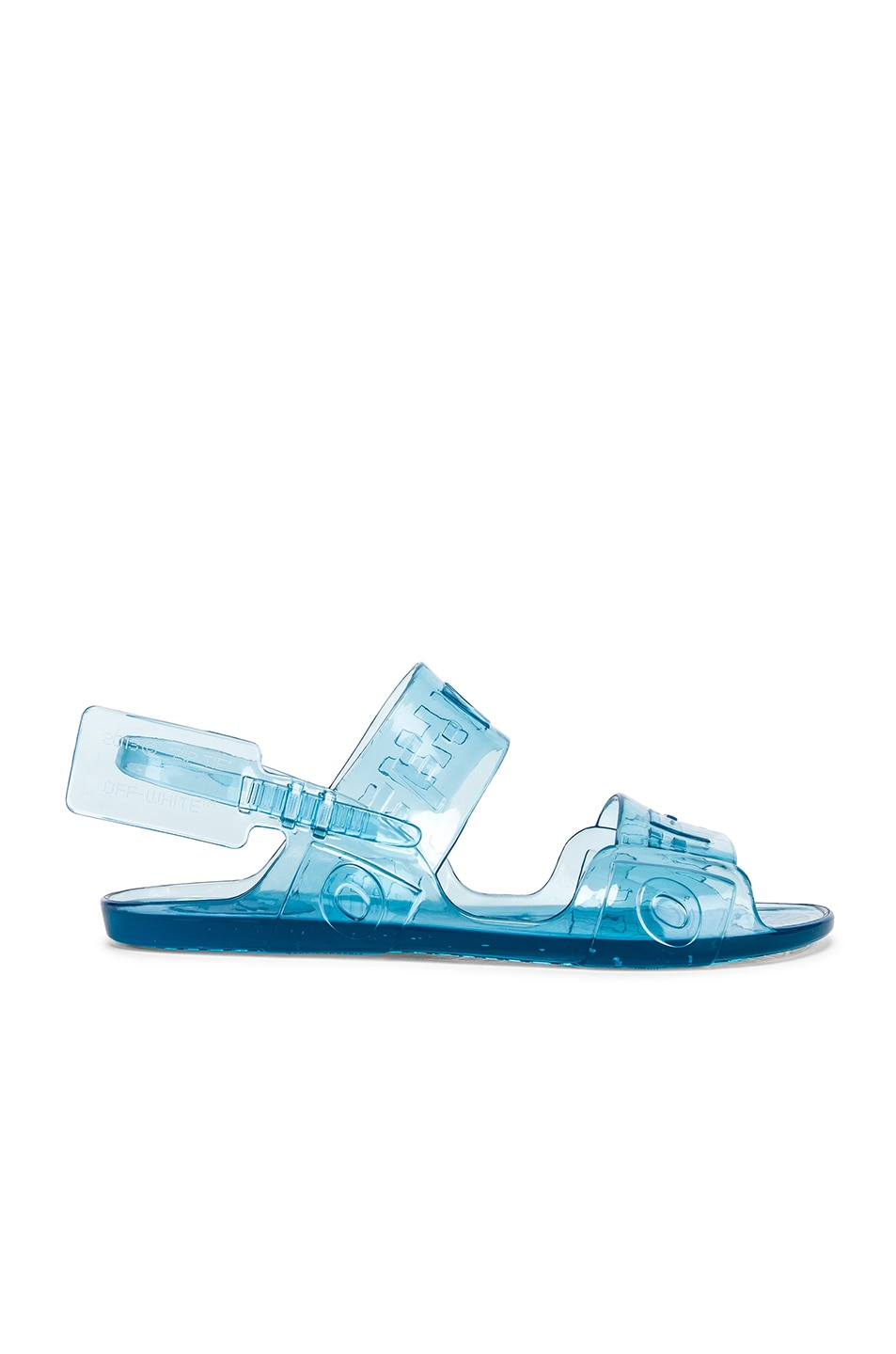 Image 1 of OFF-WHITE Zip Tie Jelly Sandal in Blue
