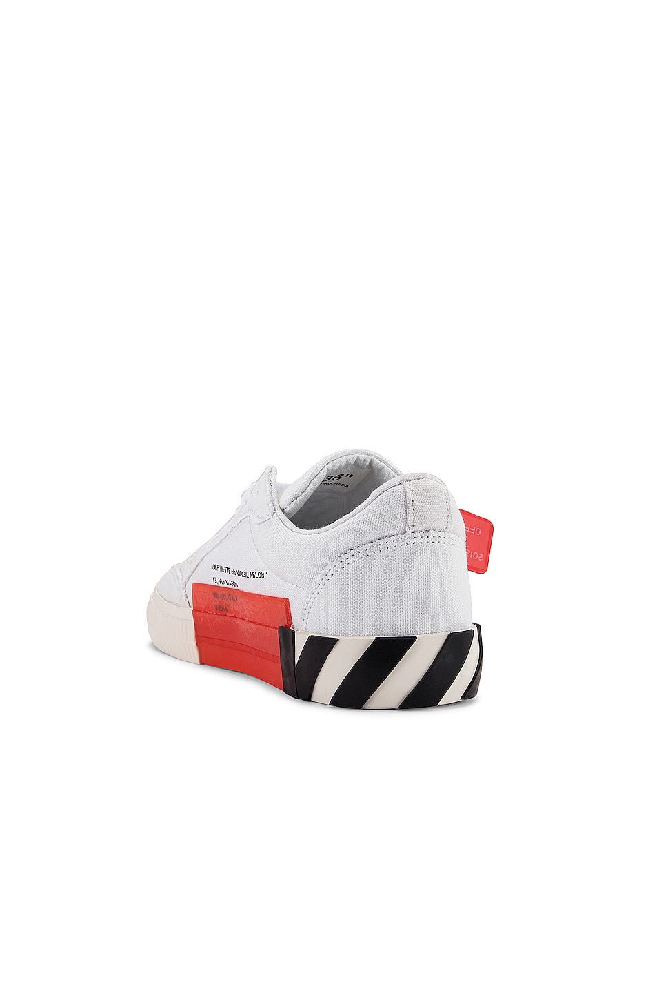 OFF-WHITE Canvas Arrow Low Vulcanized Sneaker in White Violet | FWRD