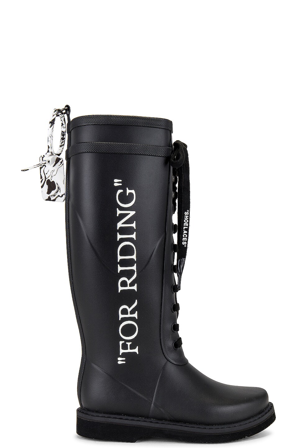 Image 1 of OFF-WHITE For Riding Rubber Boot in Black & White