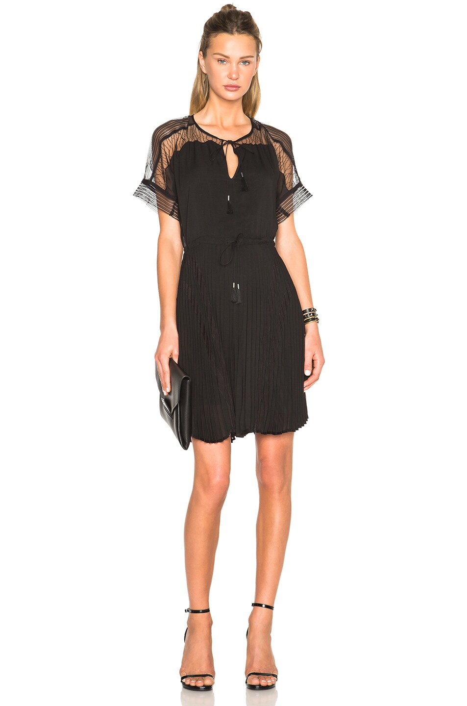 Image 1 of Ohne Titel Pleated Dress in Black