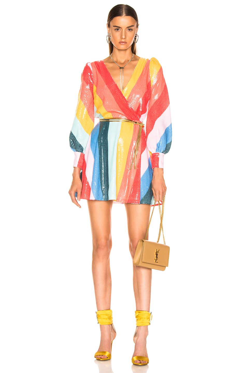 Image 1 of Olivia Rubin Kylie Dress in Rainbow Bright