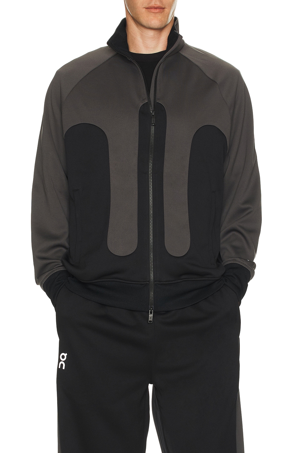 Image 1 of On x Ikon Track Jacket in Black & Eclipse