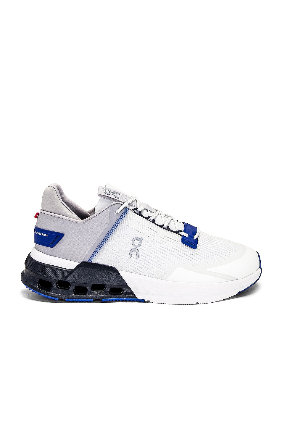 Image 1 of On Cloudnova Flux Sneaker in Undyed-white & Cobalt
