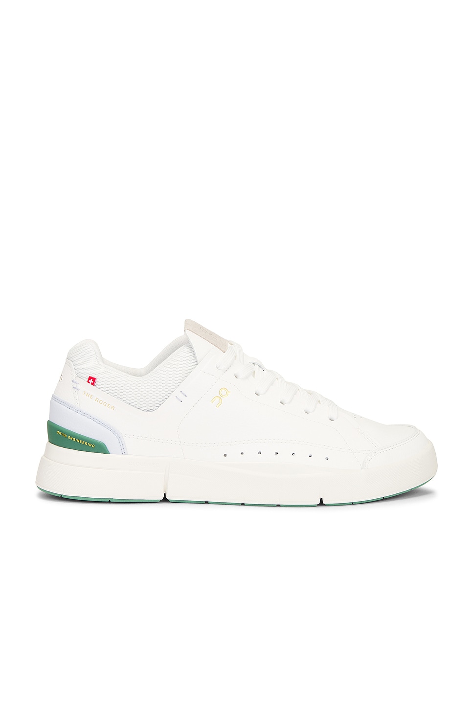 Image 1 of On The Roger Centre Court Sneaker in White & Green