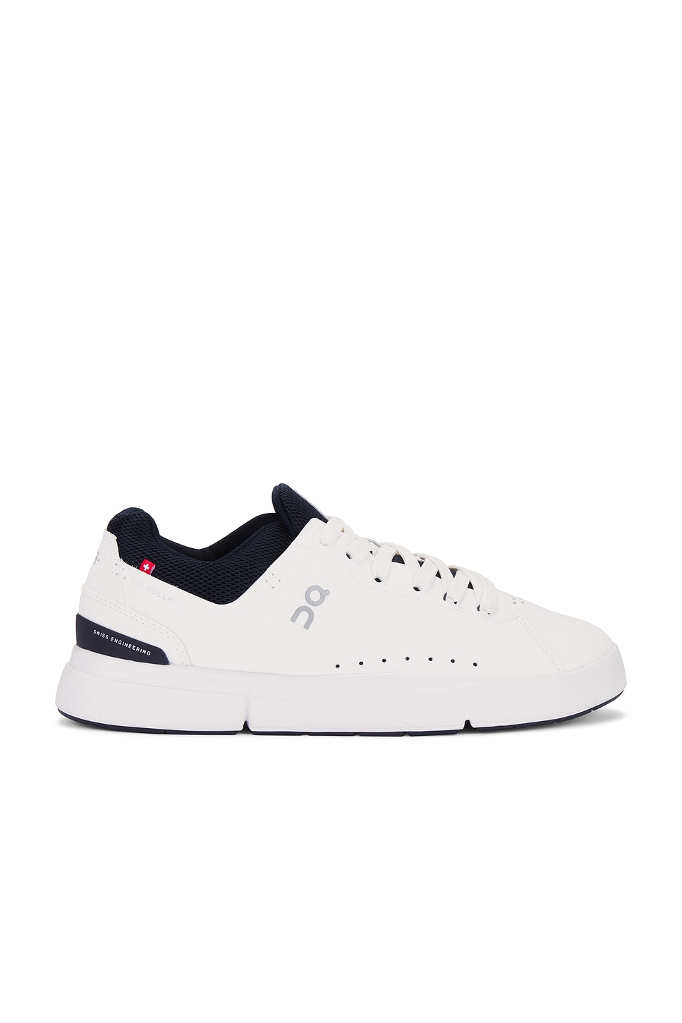 Image 1 of On The Roger Advantage Sneakers in White & Midnight