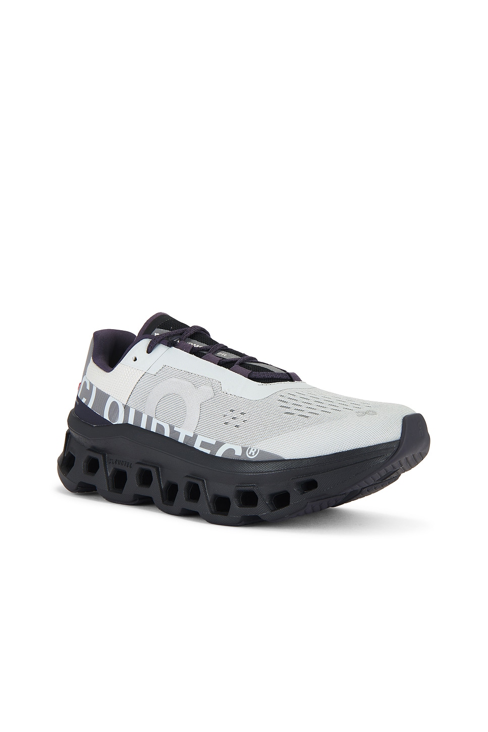 On Gray Cloudmster Sneakers In Glacier & Black