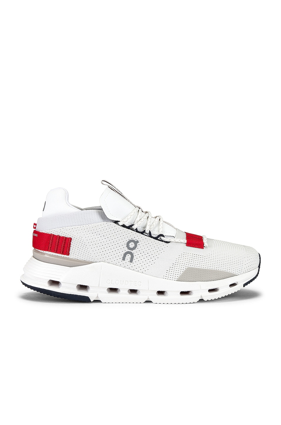 Image 1 of On Cloudnova in White & Red
