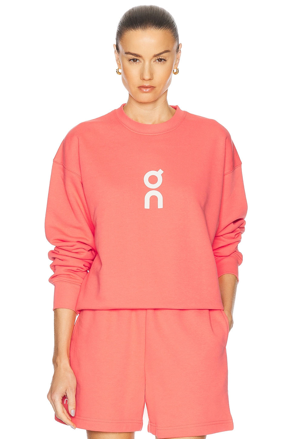 Club Crew Sweatshirt in Coral