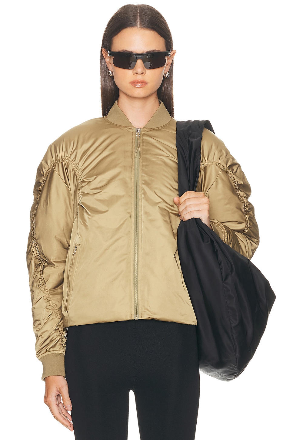 On X Zendaya Bomber Jacket In Brown