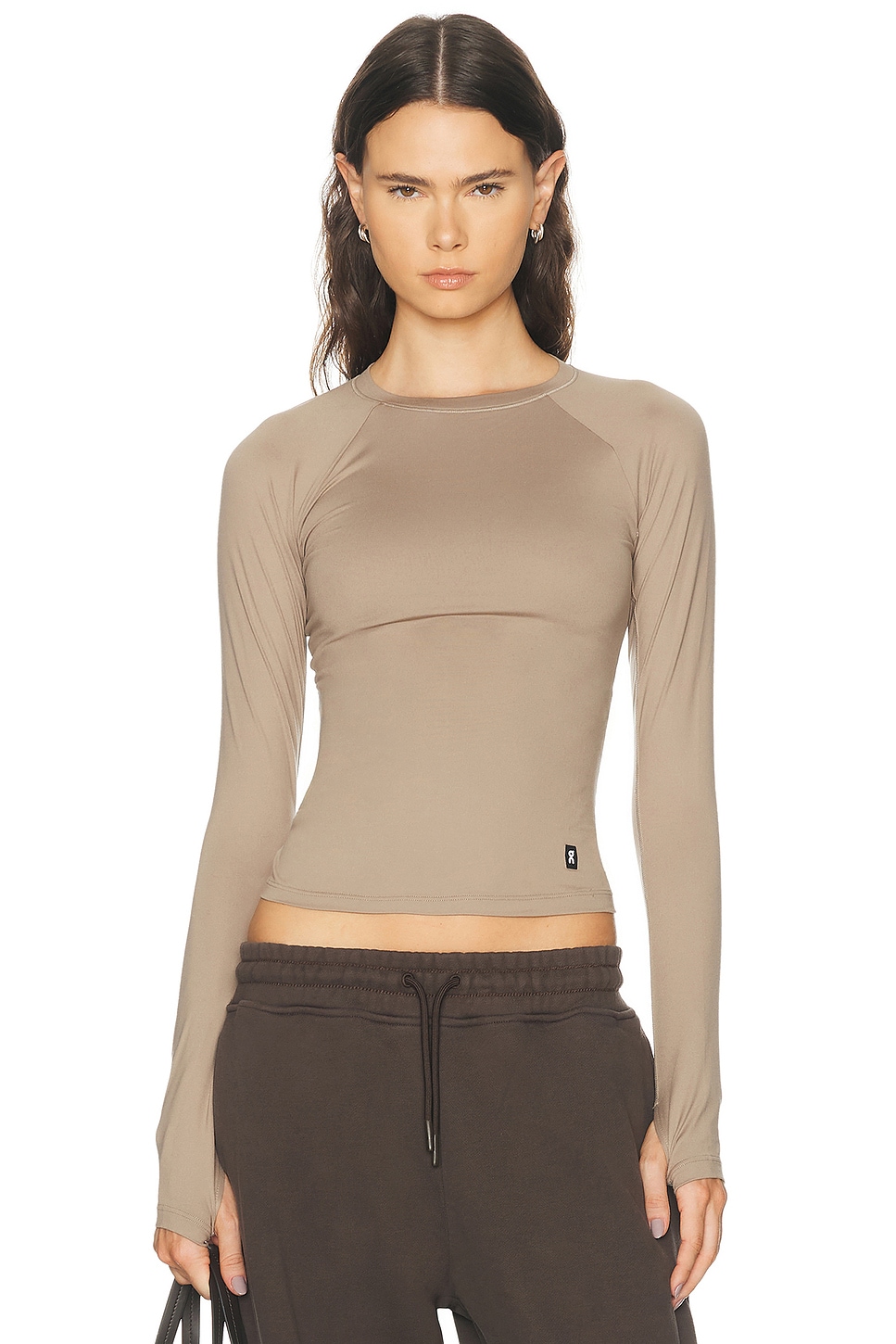 On Studio Long Sleeve Tee in Neutral