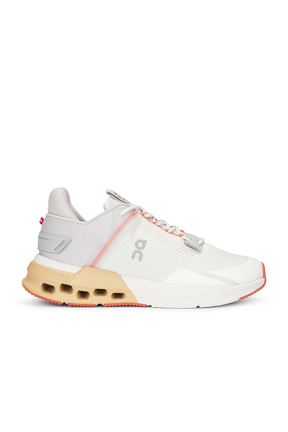 Image 1 of On Cloudnova Flux Sneaker in Undyed White & Savannah