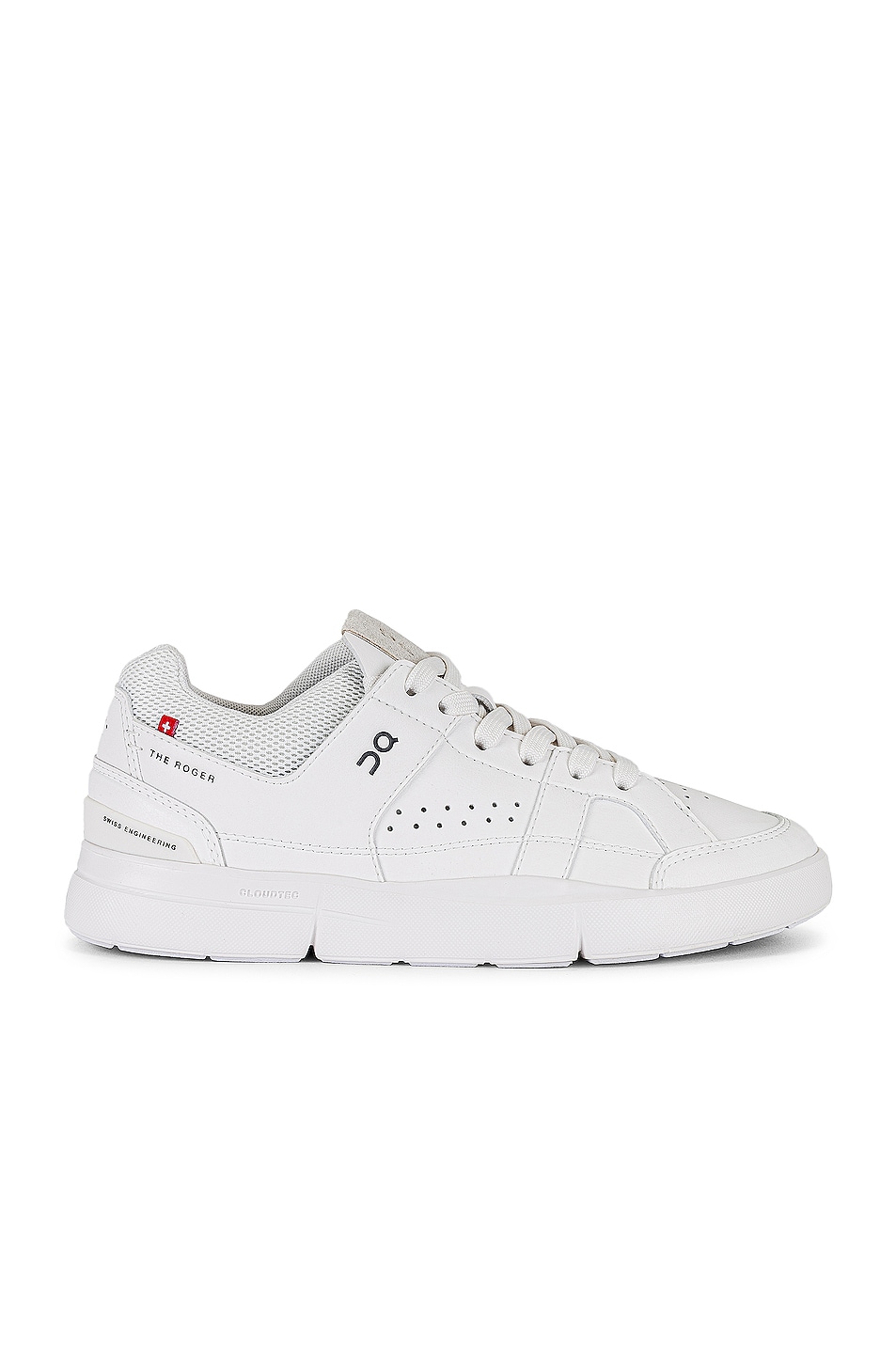 Image 1 of On The Roger Clubhouse Sneaker in All White