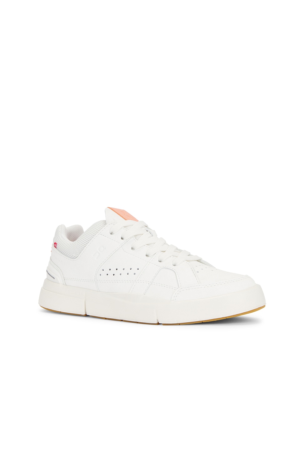 Shop On The Roger Clubhouse Sneaker In White & Flamingo