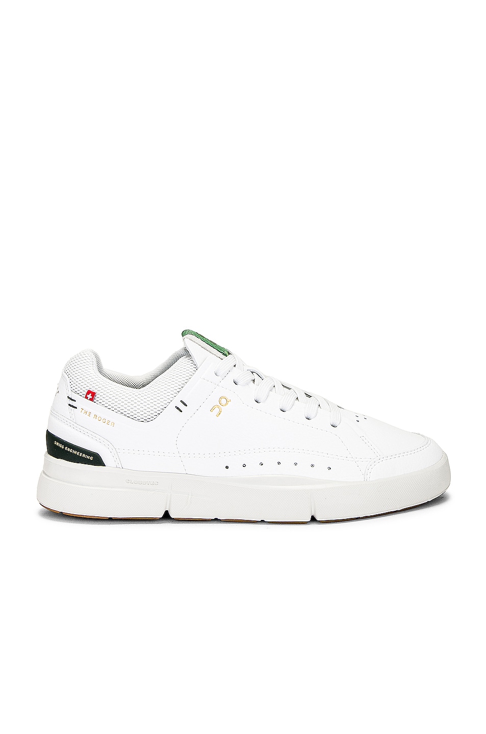 Image 1 of On Roger Centre Court Sneaker in White & Sage