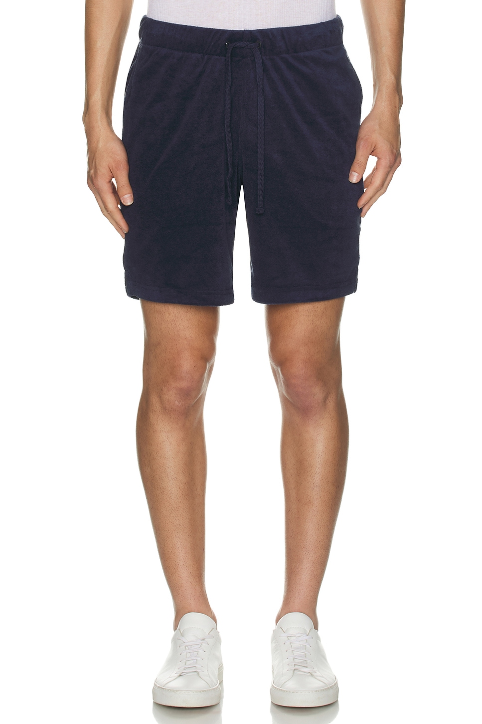 Image 1 of onia Towel Terry Pull-on Short in Deep Navy