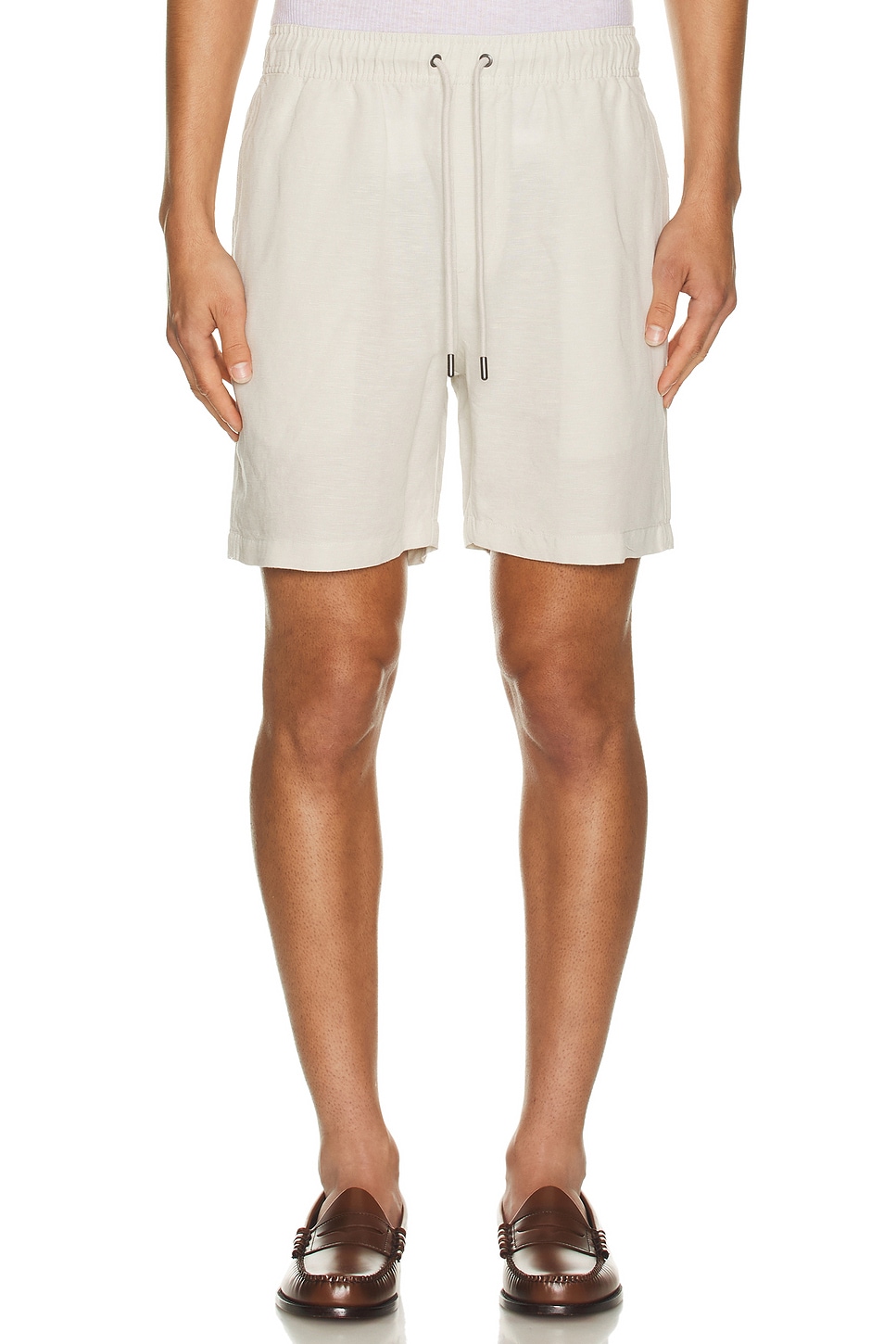 Image 1 of onia Air Linen Pull On Short 6" Shorts in Stone