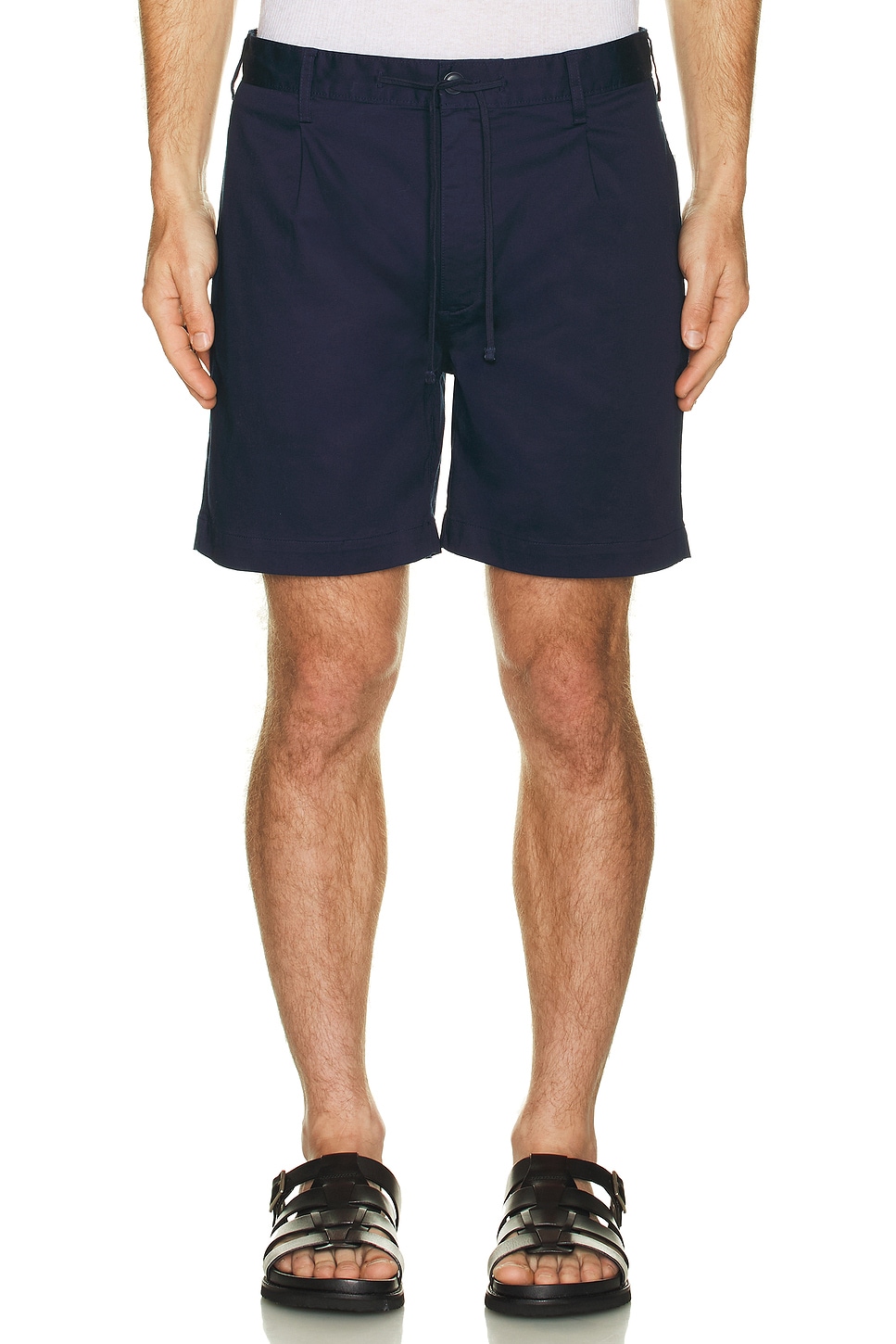 Garment Dye Cotton Drawstring Shorts - Thumbnail 4