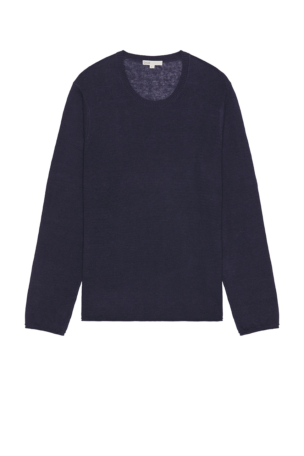 Image 1 of onia Kevin Crewneck Linen Sweater in Deep Navy