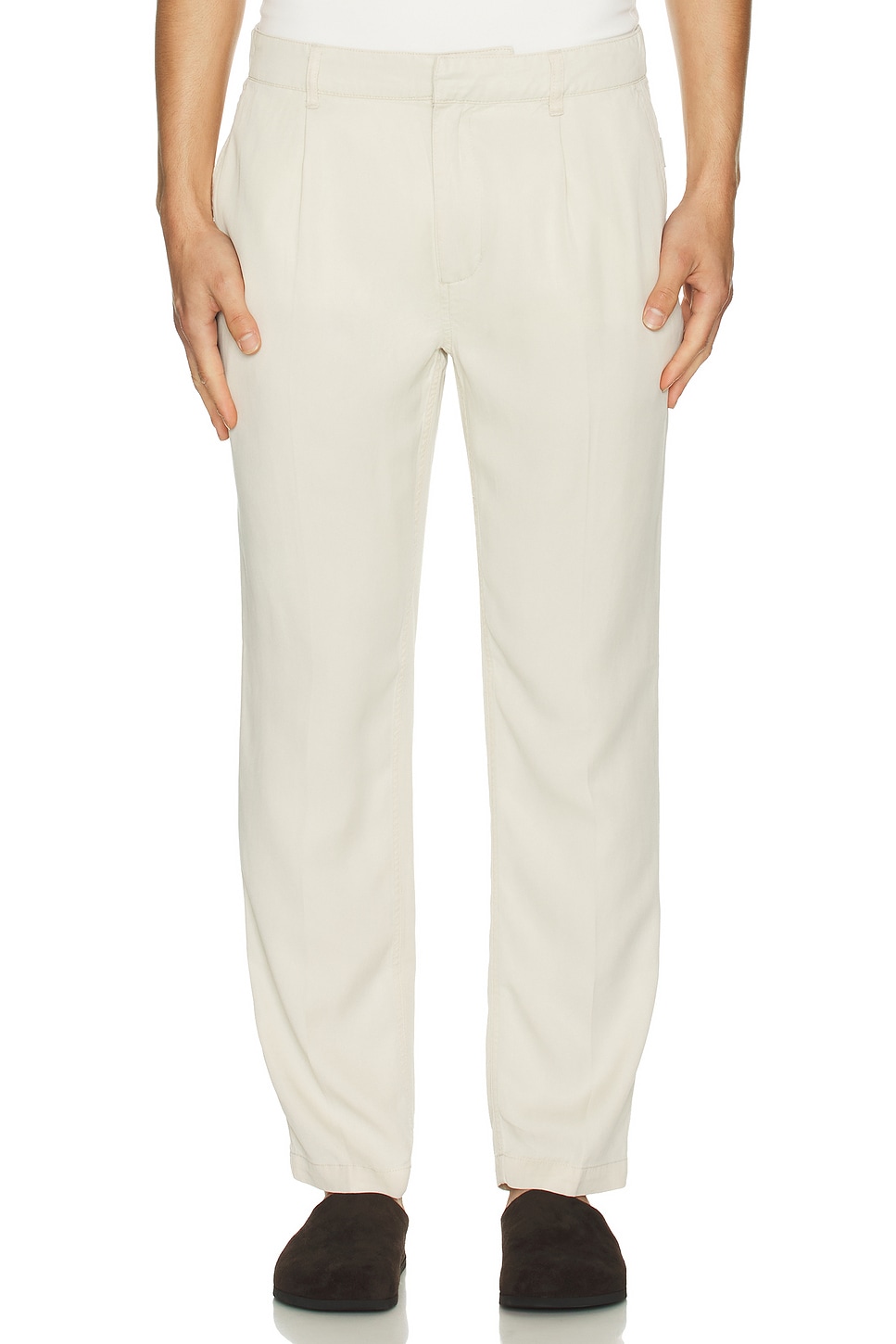 Image 1 of onia Lyocell Tapered Trouser in Stone