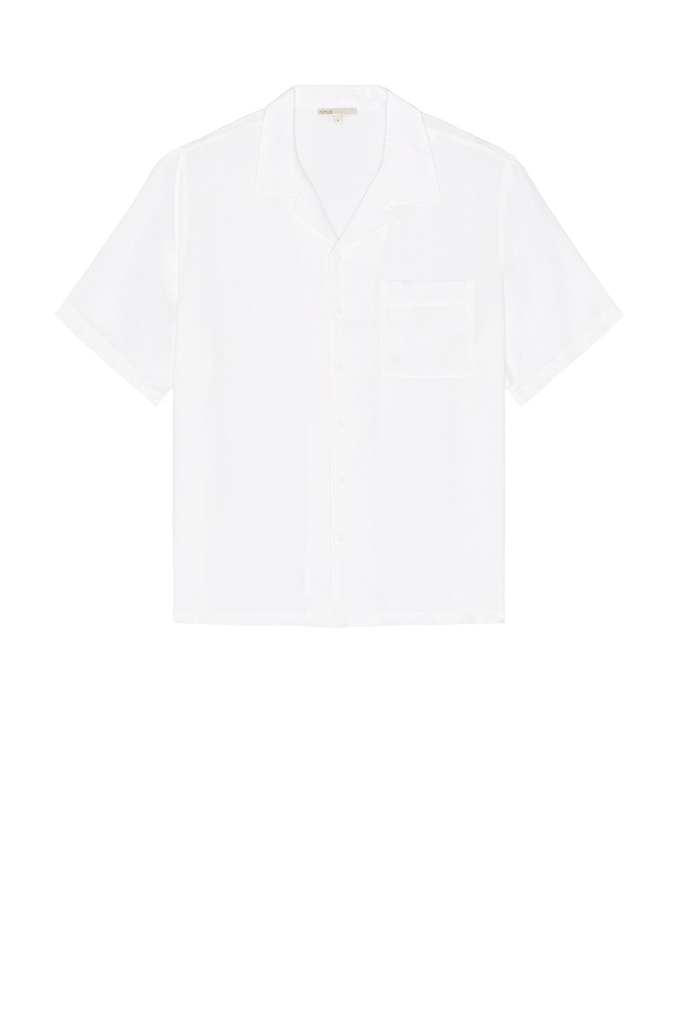 Image 1 of onia Air Linen Convertible Vacation Shirt in White