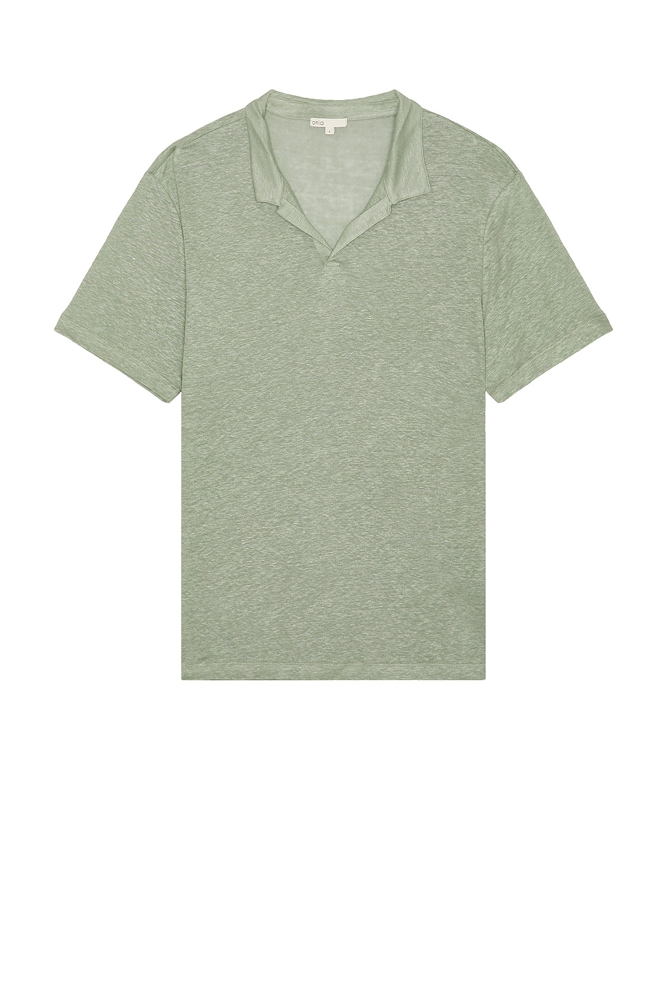 Shaun Linen Polo in Sage