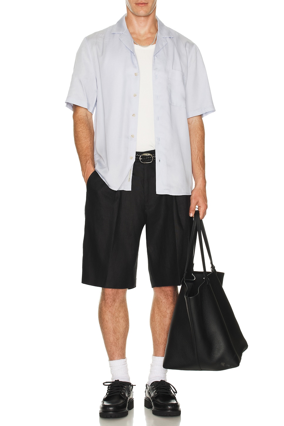 Image 1 of onia Lyocell Vacation Shirt in Soft Sky