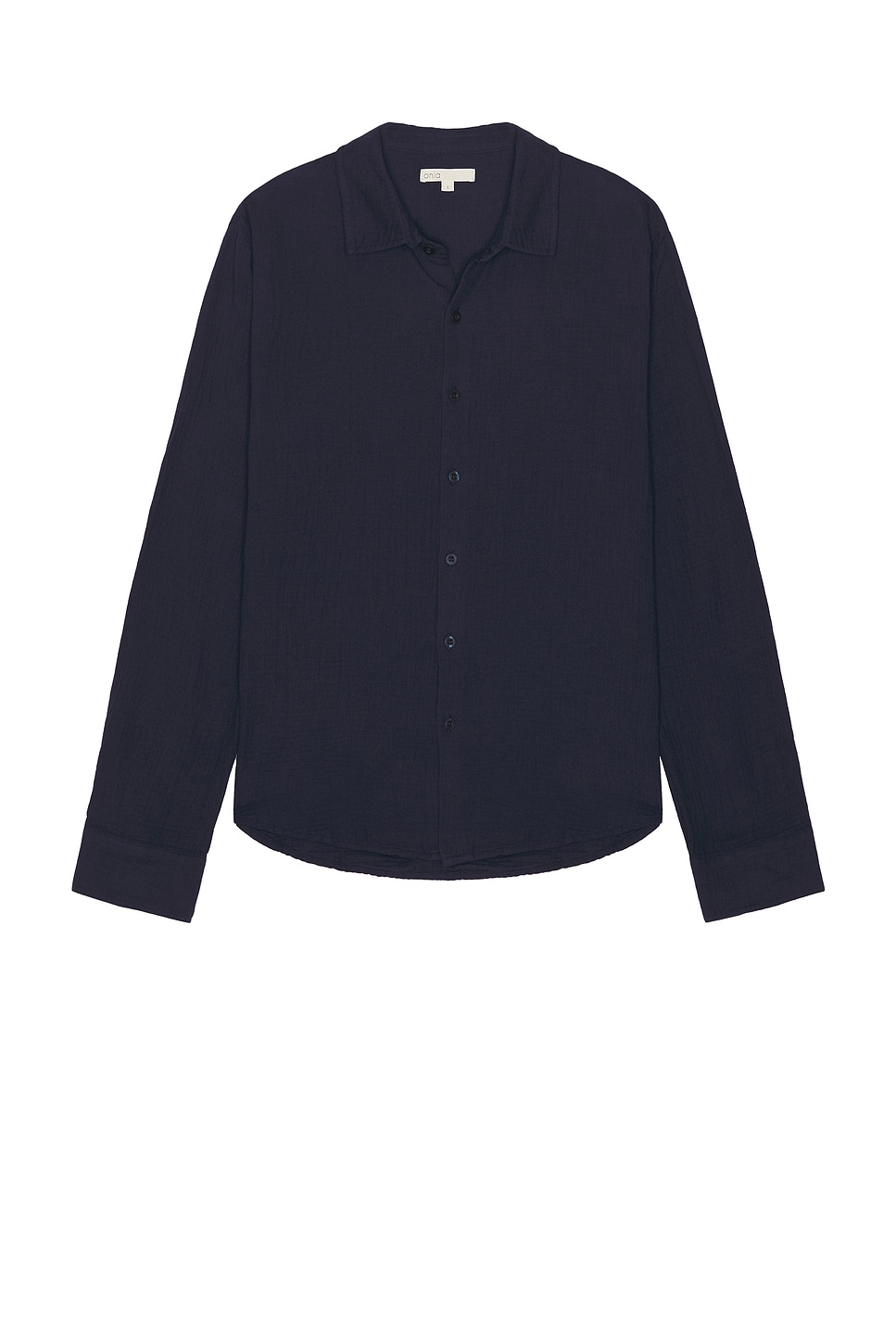 Image 1 of onia Cotton Gauze Long Sleeve Shirt in Deep Navy