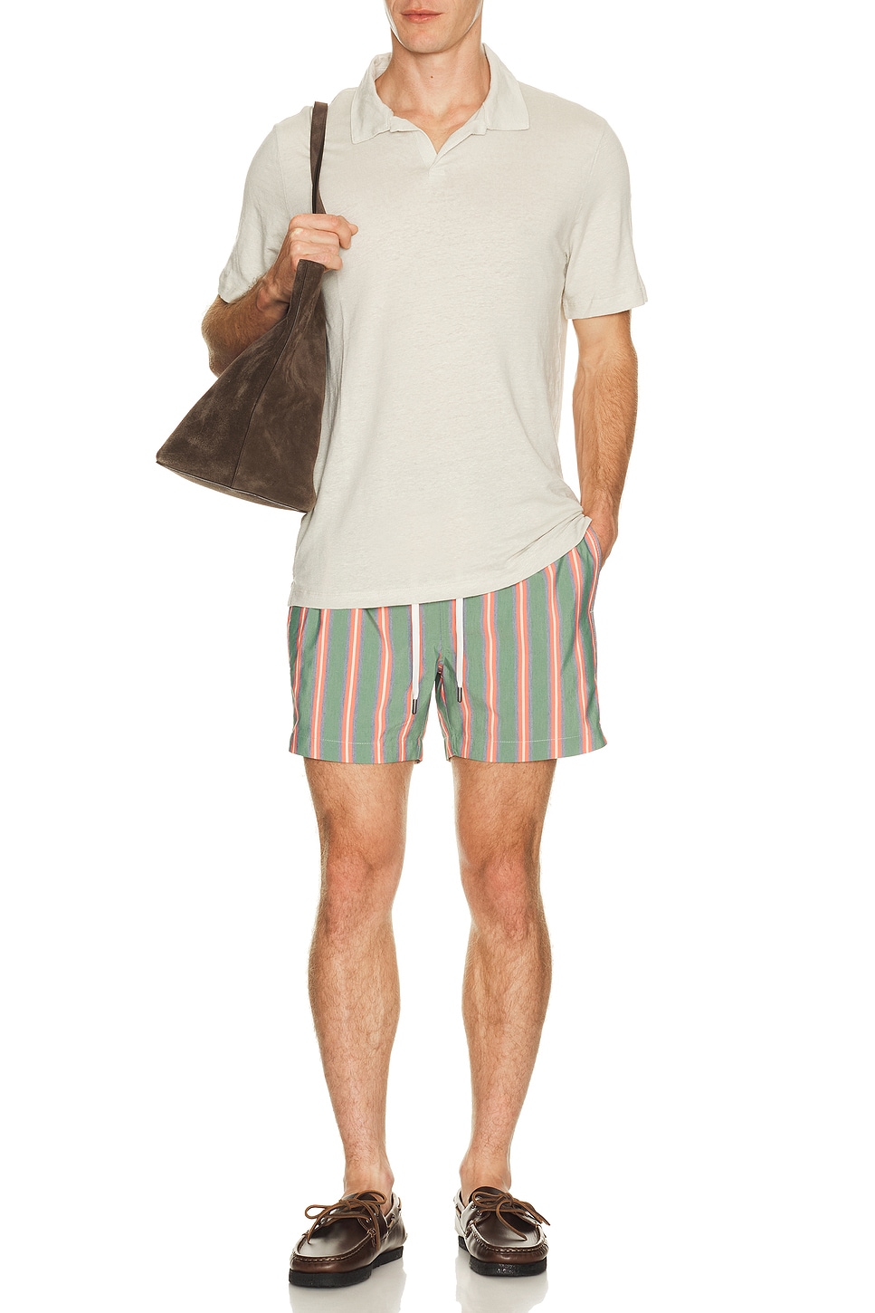 onia Shaun Stretch Linen Polo | Thumbnail 3