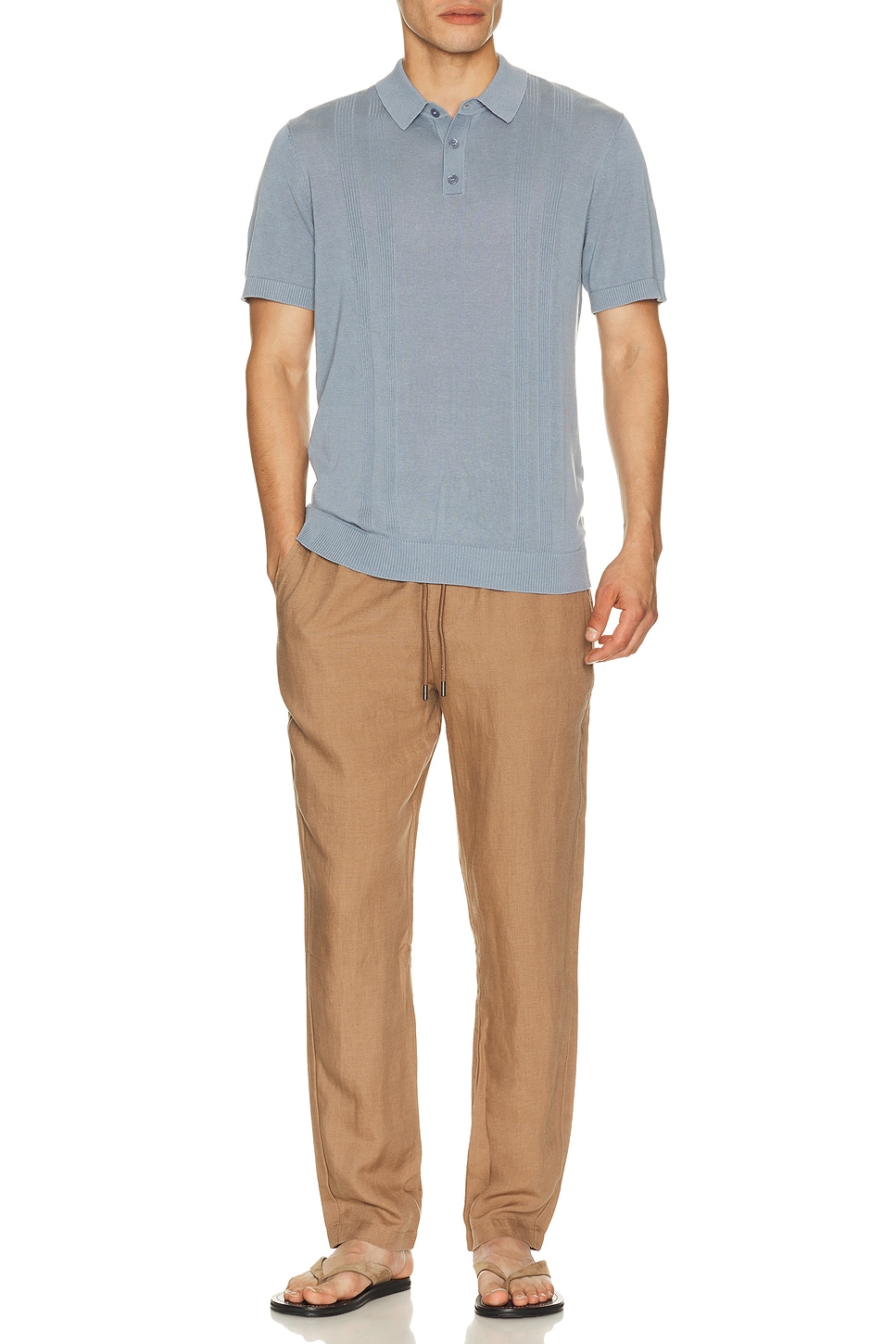 onia Silk Ribbed Knit Polo Shirt | Thumbnail 7 onia Silk Ribbed Knit Polo Shirt | Thumbnail 7