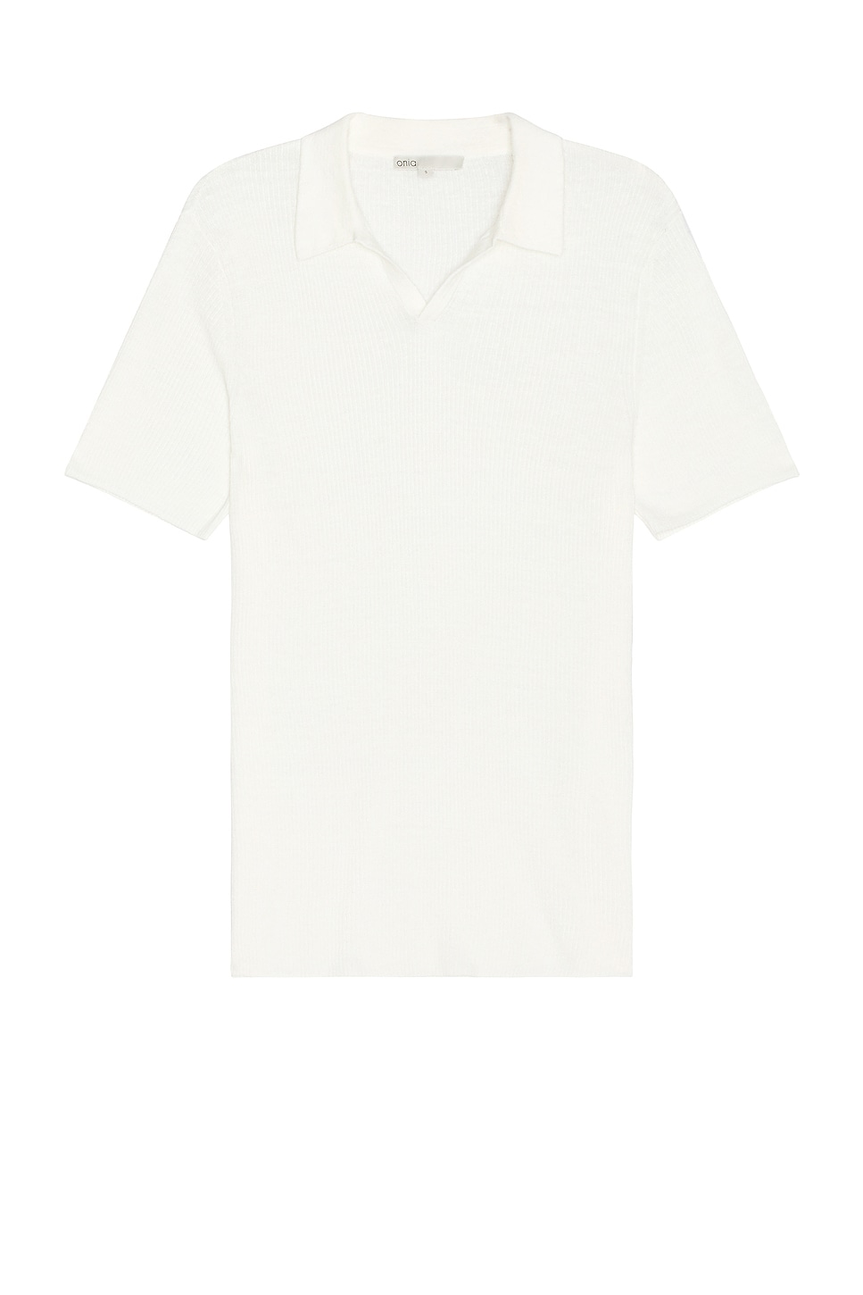 Johnny Collar Ribbed Polo in White