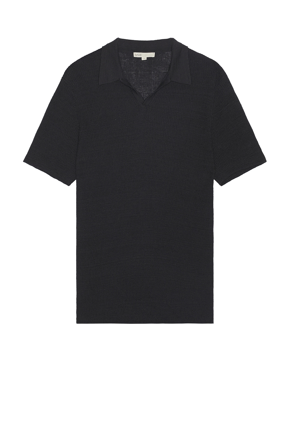 Johnny Collar Ribbed Polo in Grey