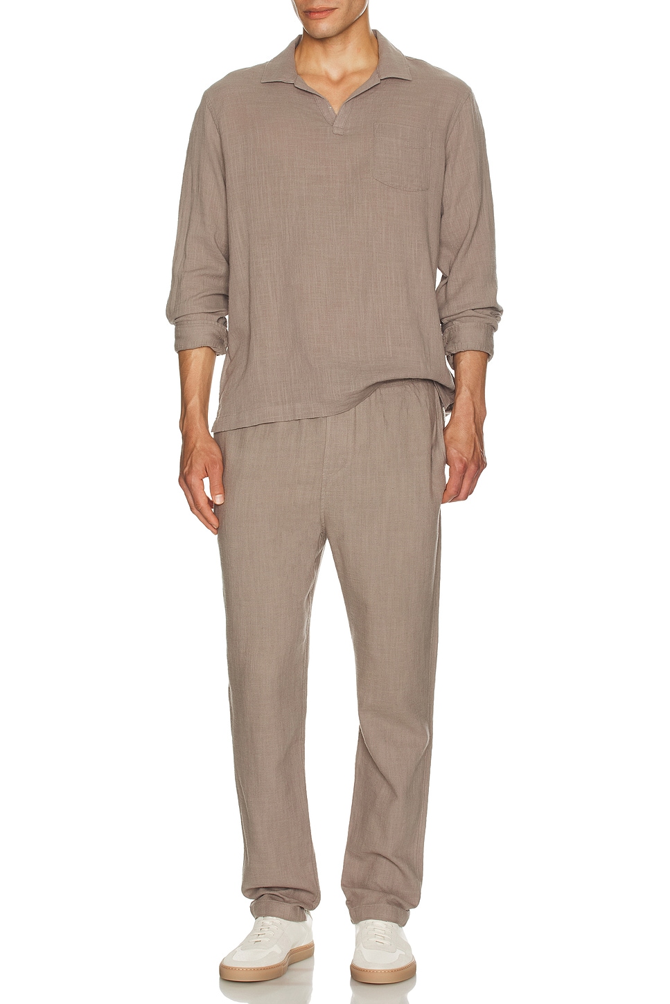 Image 1 of onia Gauze Popover Shirt in Cinder