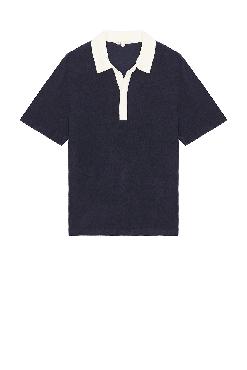 Oversized Towel Terry Polo in Navy