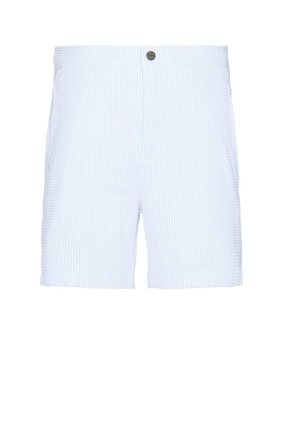 Image 1 of onia Calder 6" E Swim Short in PALE BLUE & WHITE