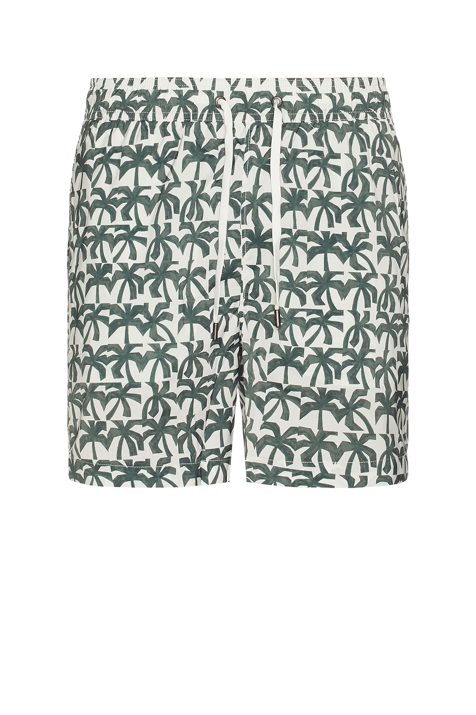 Image 1 of onia Charles 7" Swim Trunk in Off White & Dark Olive