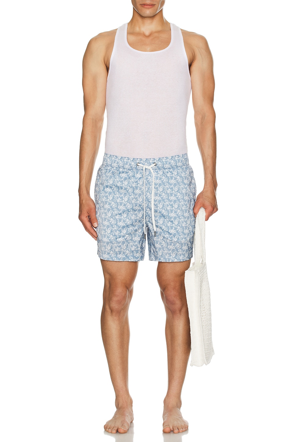 Image 1 of onia Charles 5" Swim Trunk in Baby Blue Multi