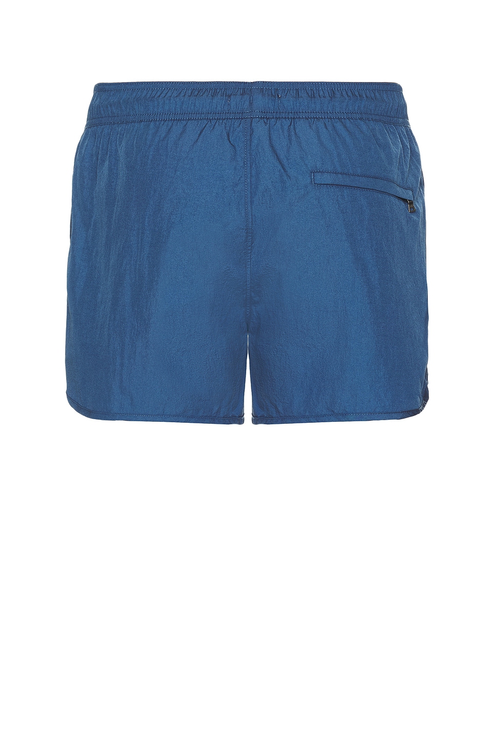 Onia Nylon Crinkle 4 Scallop Swim Trunk In Blue
