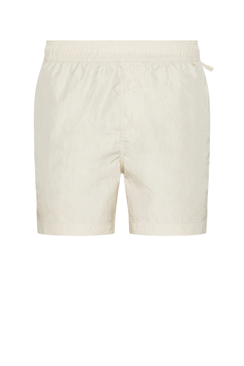 Nylon Crinkle 5 Swim Trunk in Light Grey