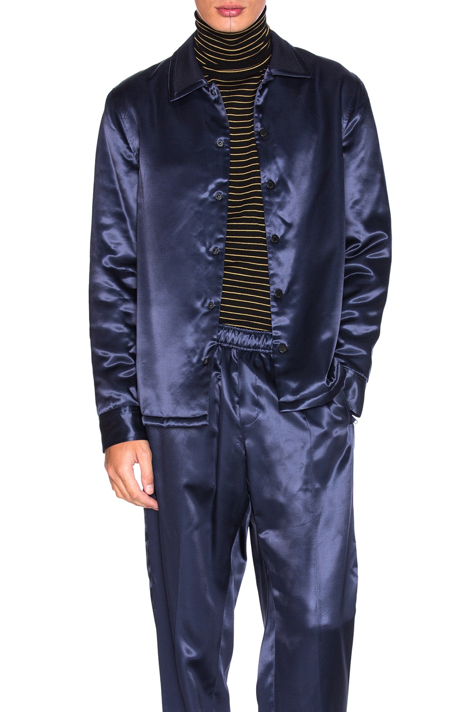 Image 1 of Opening Ceremony Silky Flannel Shirt Jacket in Ink