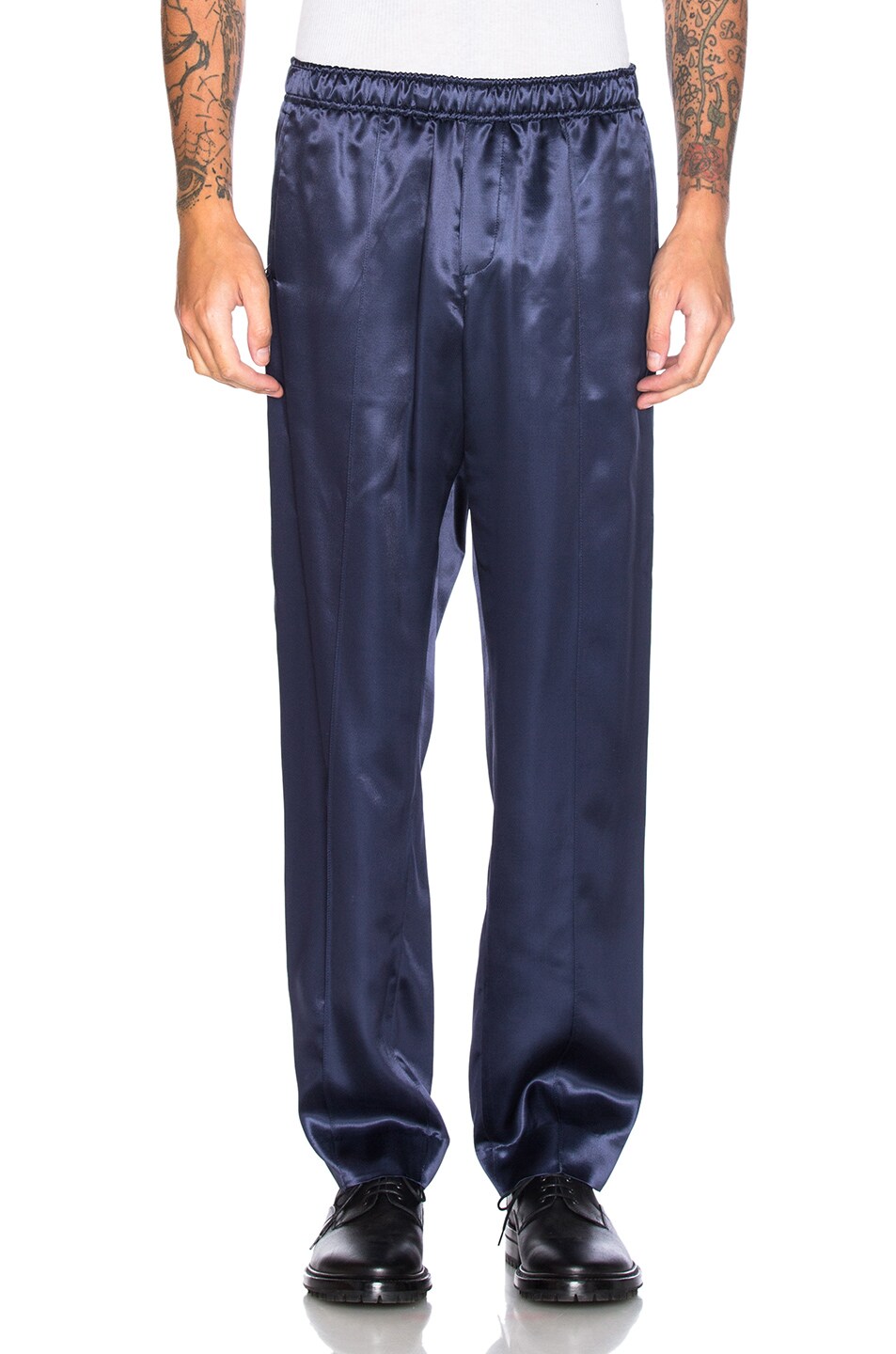 Image 1 of Opening Ceremony Silky Flannel Track Trousers in Ink