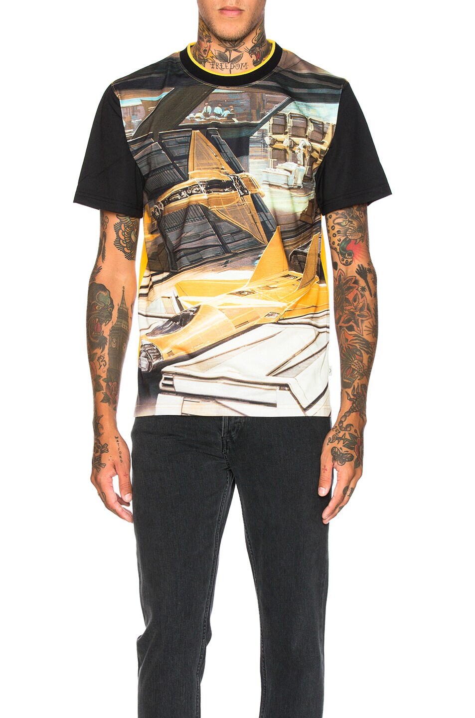 Image 1 of Opening Ceremony Jet Fighter Tee in Black Multi